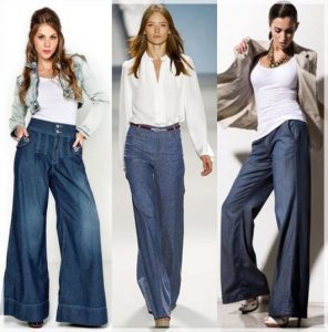 Calça Pantalona jeans